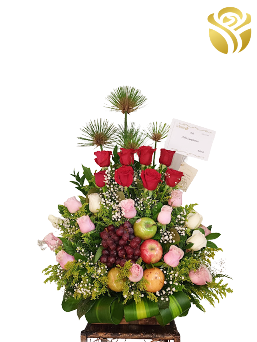Arreglo floral elegante para cumpleaños